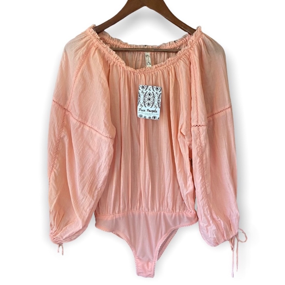Free People Intimates Bodysuit Peasant Descot Pink
Solid Sundown Sleeves Size XS